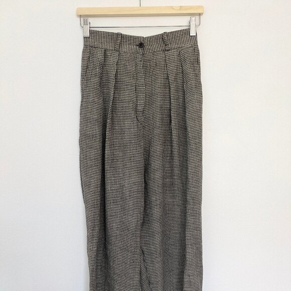 110 Women's Black and White Checkered Pants - Picture 1 of 4
